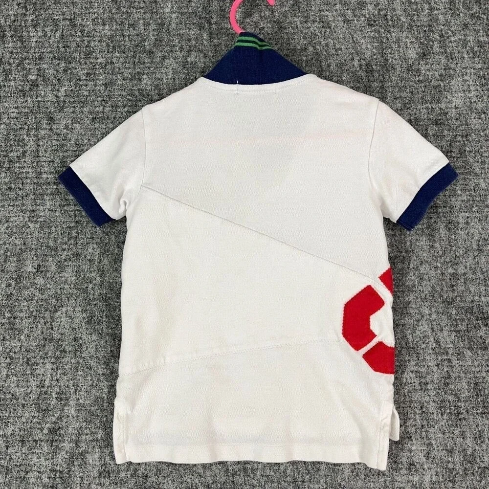 Polo Ralph‎ Lauren Shirt Boys 4 Youth White Sailing Third Cruiser Squadron Rugby